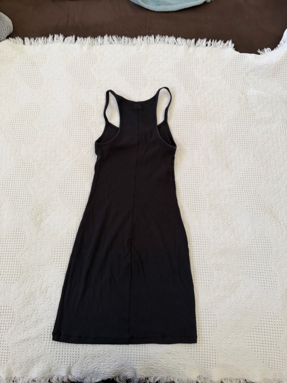 SKIMS Black Racerback Midi Bodycon Dress